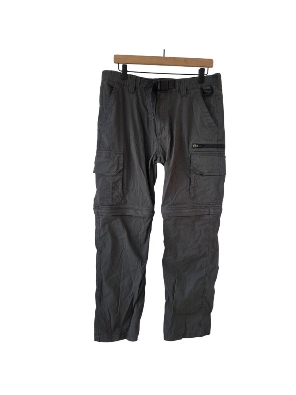 B.C. Clothing Covertible Grey Hiking Pants Shorts Rugged Men's 32